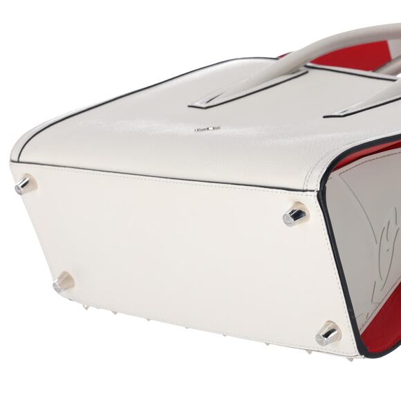 Christian Louboutin Paloma Medium Top Handle Bag White Studded - Picture 5 of 8